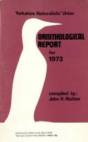 Bird Report 1973